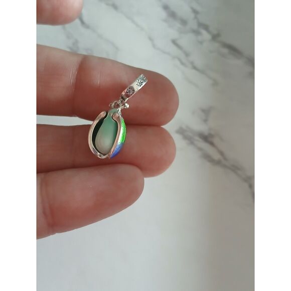 Glow in Dark Firefly Charm S925 Sterling Silver Dangle w/ Moveable Wings - Picture 5 of 9